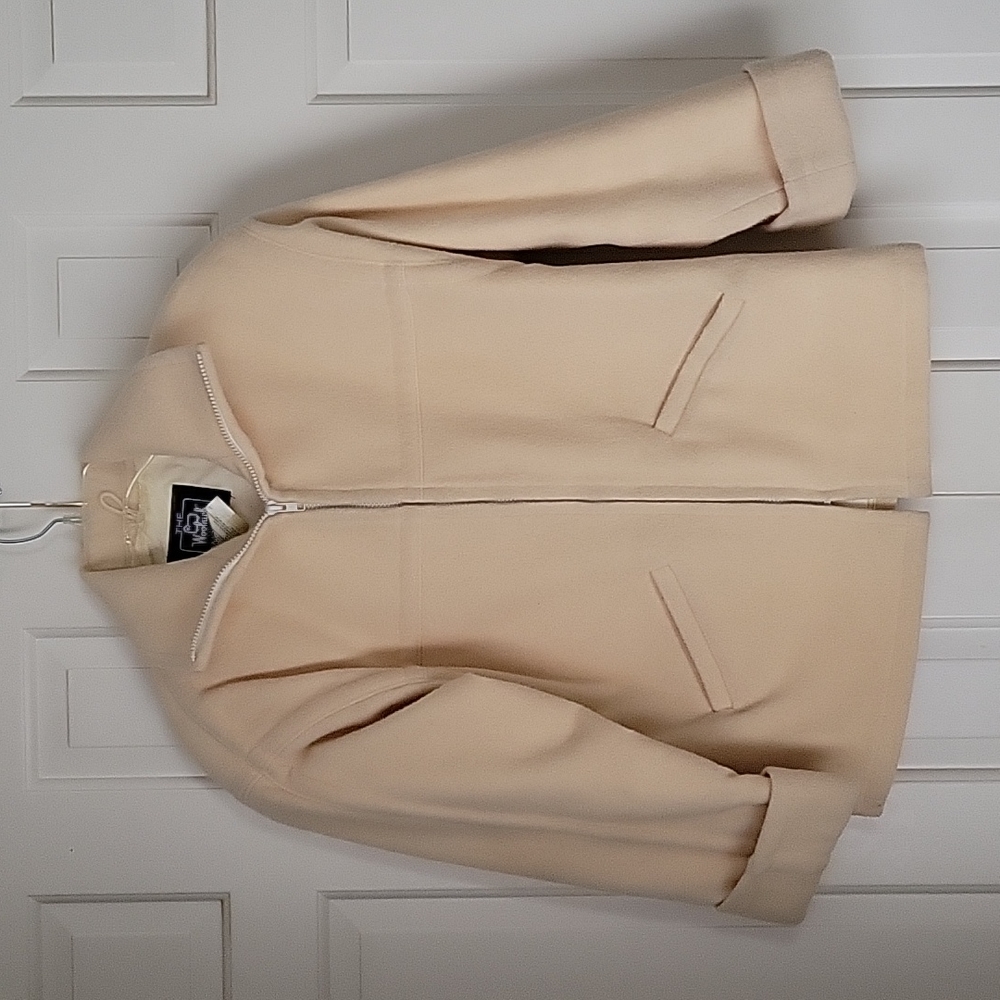 Woolrich vintage women's wool coat sz S beige cream Minimalist Neutral